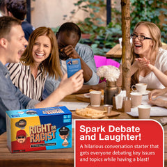 Right Or Racist card game trivia questions spark discussions and friendly rivalries.