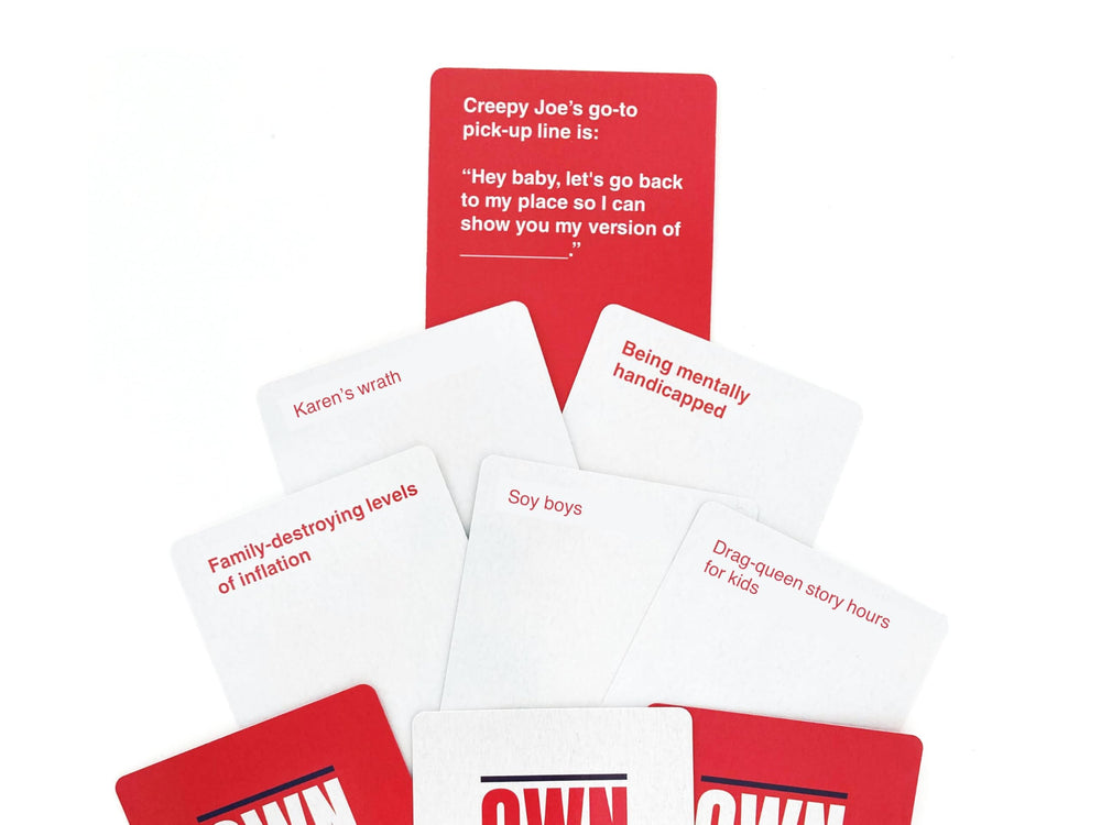 Right Or Racist Own The Ls cards spread ready for gameplay