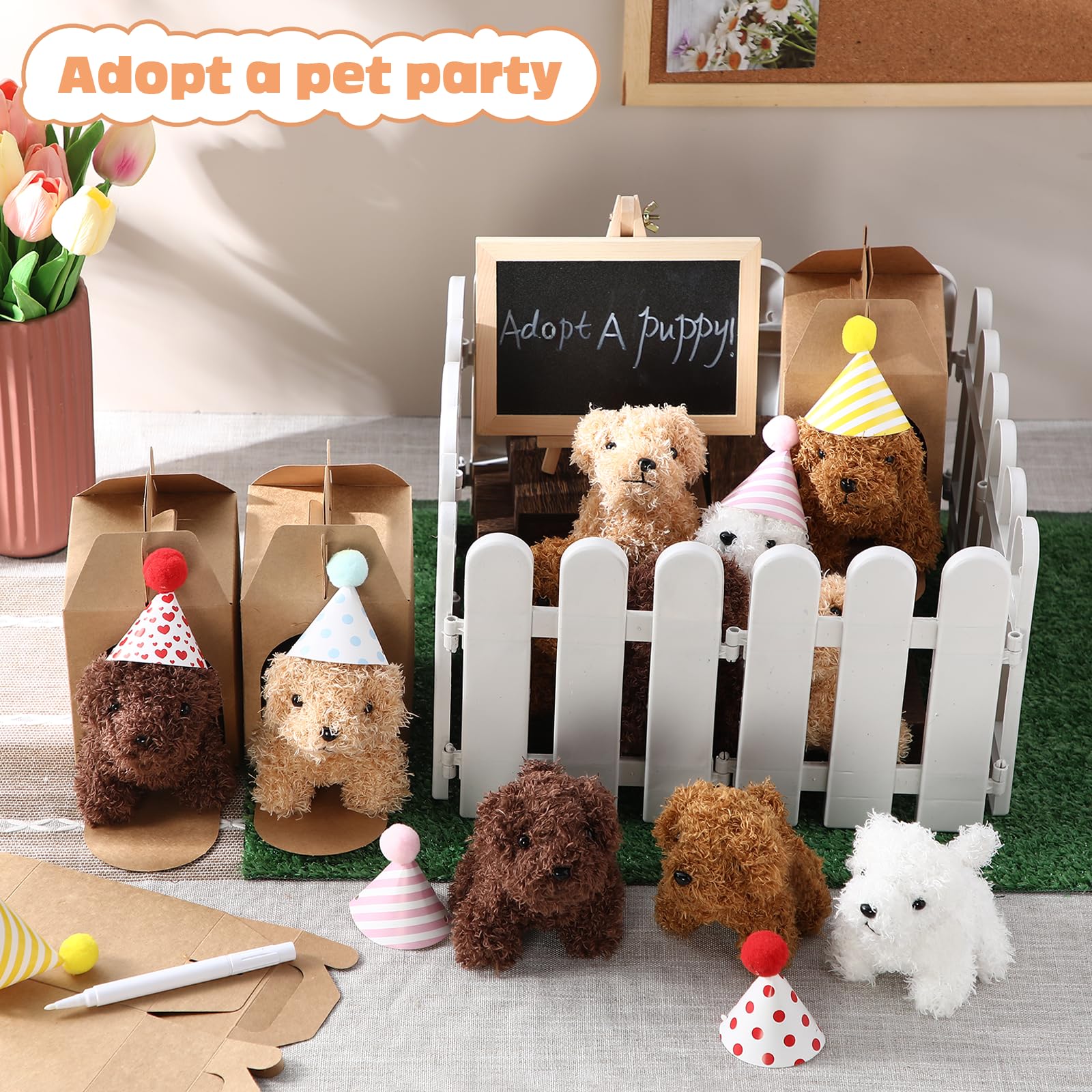 Rigibright Adopt A Puppy birthday hats add festive flair for themed celebrations.