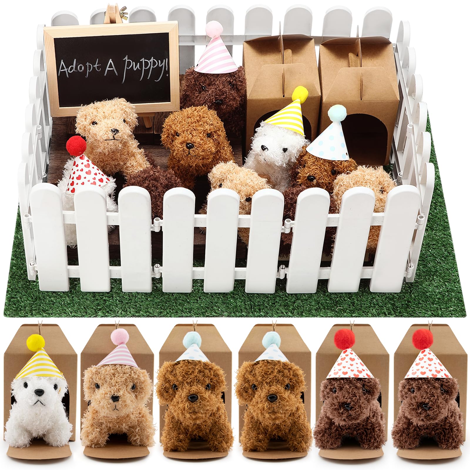 Rigibright Adopt A Puppy mini plush dogs for hands-on adoption play and cuddles.