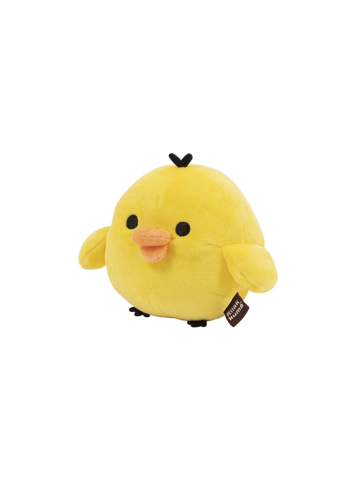 Rilakkuma Kiiroitori plush on desk as a cheerful companion