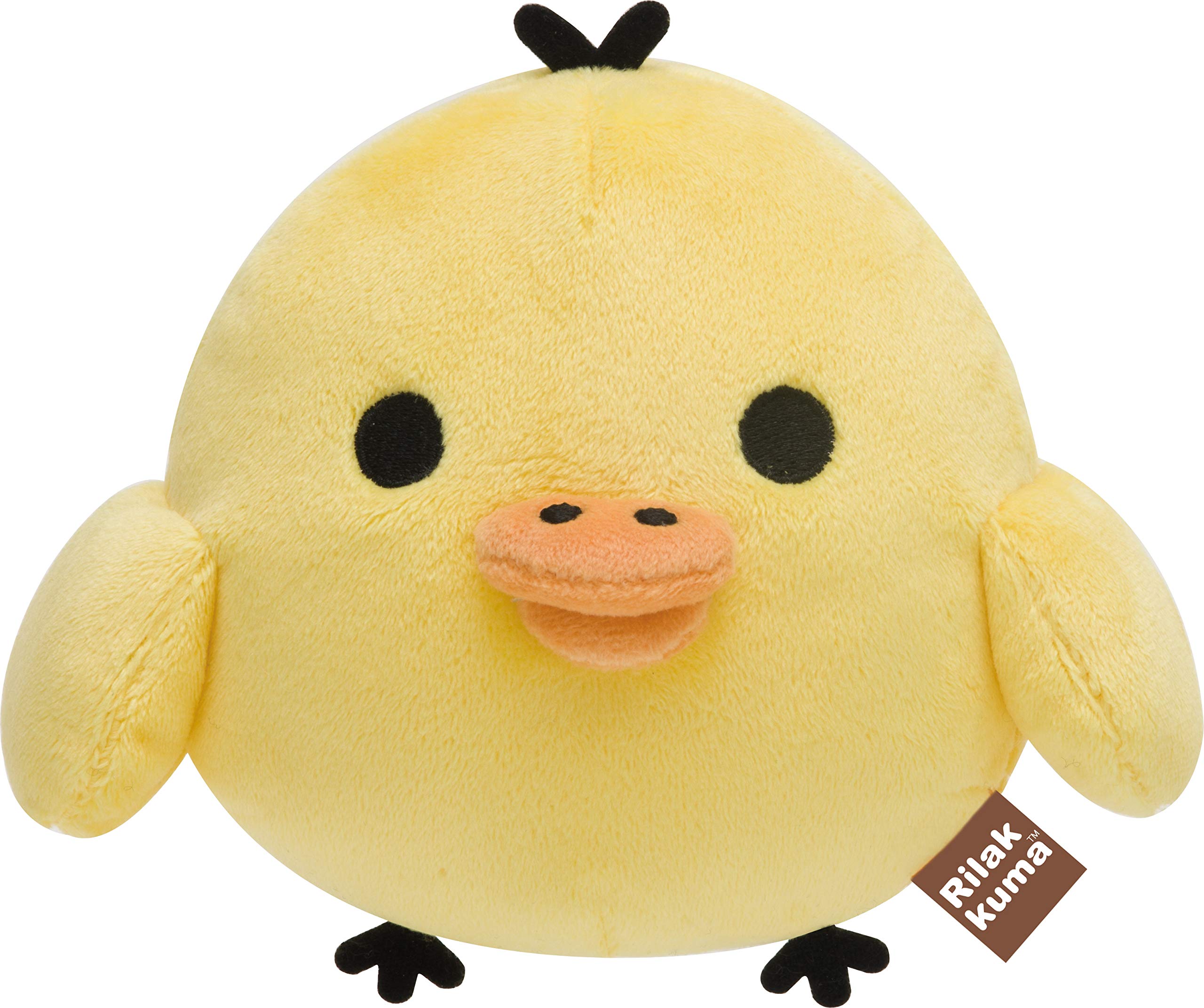 Rilakkuma Kiiroitori plush front view with soft, cuddle-ready fabric