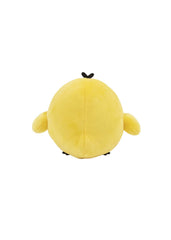 Rilakkuma Kiiroitori plush in hand for gentle squeezes