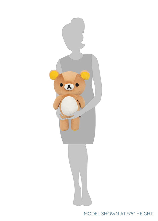 Rilakkuma original plush large side view highlighting soft fabric and comforting hugs.