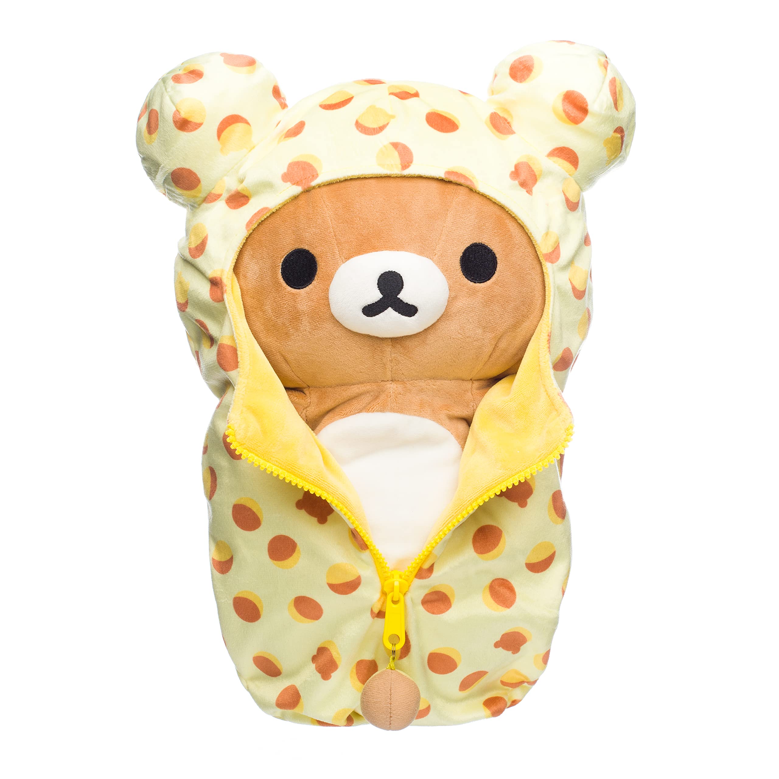 Plush perched on a shelf adds kawaii charm to rooms.