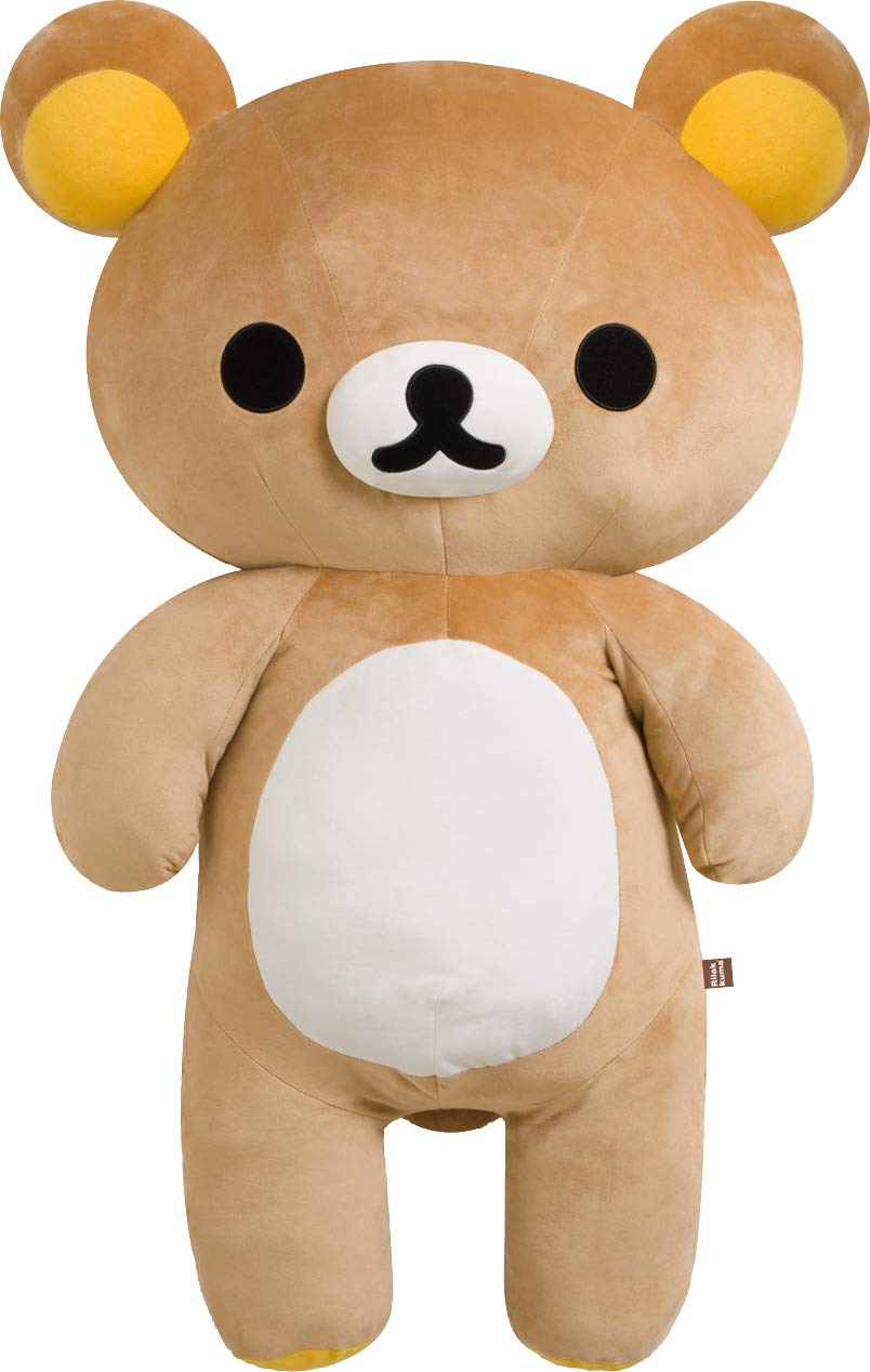 Rilakkuma San-X Jumbo plush stands tall for cozy display and cuddling.
