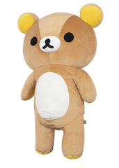 Surface-washable design for easy care of the Rilakkuma Jumbo plush.