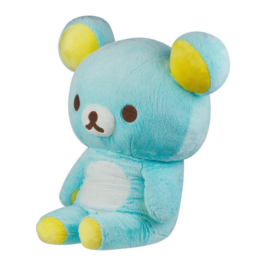 Rilakkuma Sherbet blue plush side view ideal for snuggle sessions.