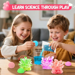 RILSIC crystal kit green base growing in a cup for hands-on experimentation