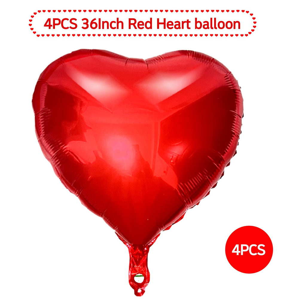 RIMYIKU heart-shaped balloons wedding decor creates elegant centerpiece visuals.