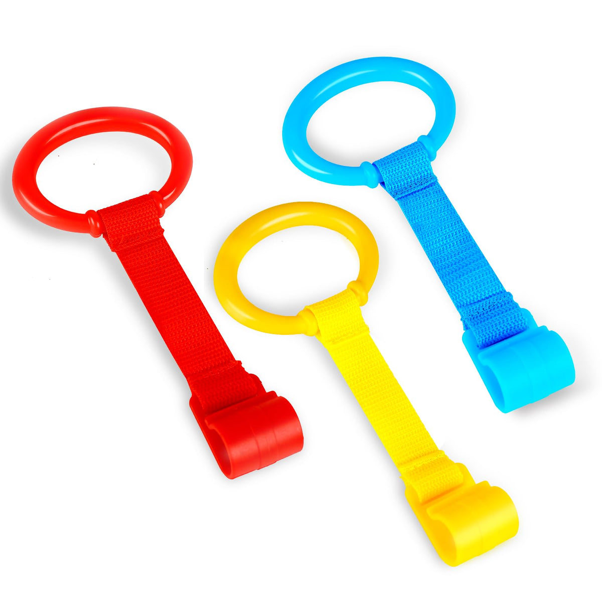 Rindion pull-up rings yellow handle designed for easy grasp and early standing.