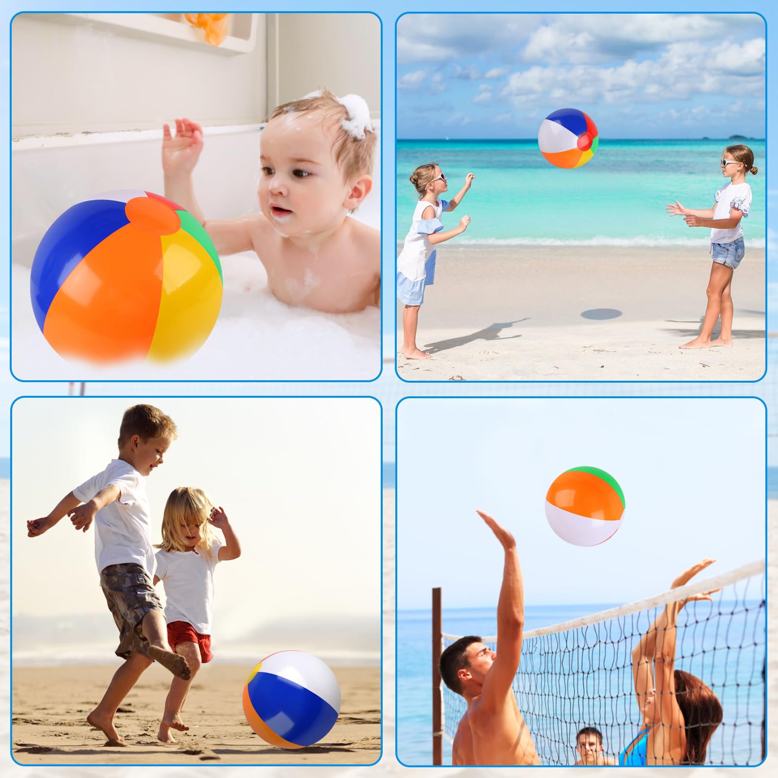 Rindion quality-checked beach balls shipped ready for use