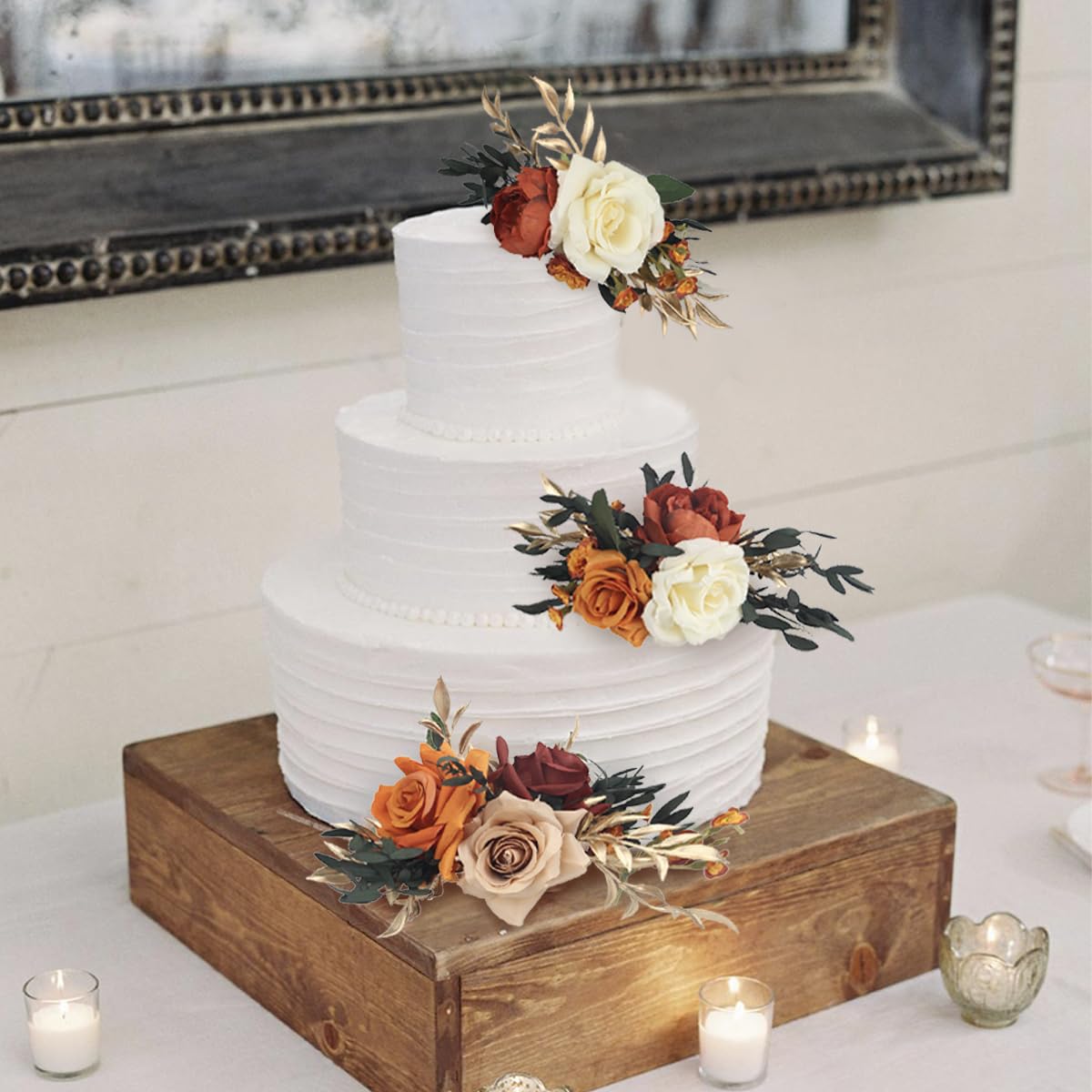 Rinlong fall themed cake decor flowers evoke autumn warmth and seasonal charm