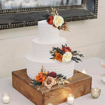 Rinlong fall themed cake decor flowers evoke autumn warmth and seasonal charm