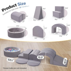 Rinnebbit arches foam blocks enabling creative crawling routes
