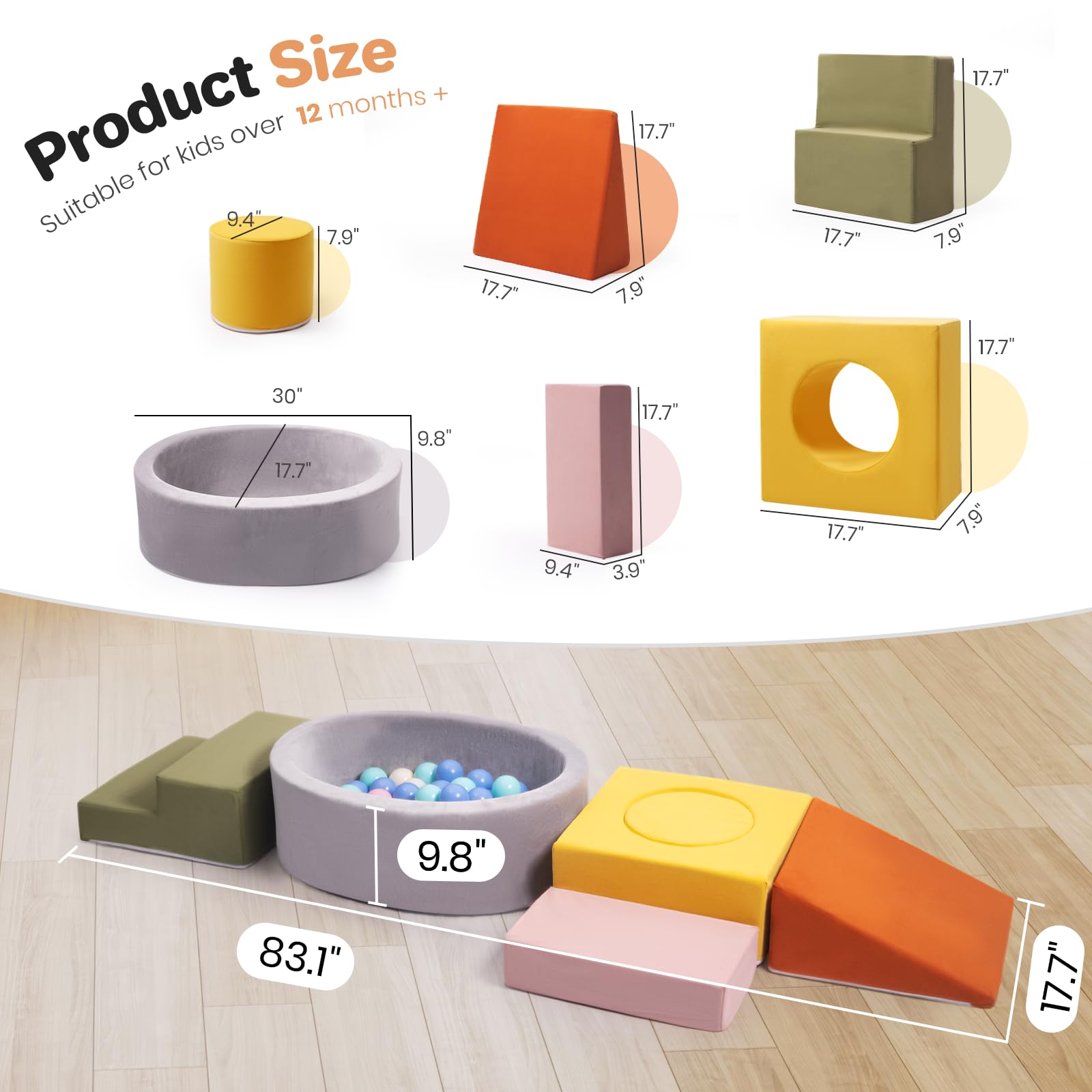 Rinnebbit hollow square block supports creative stacking indoors