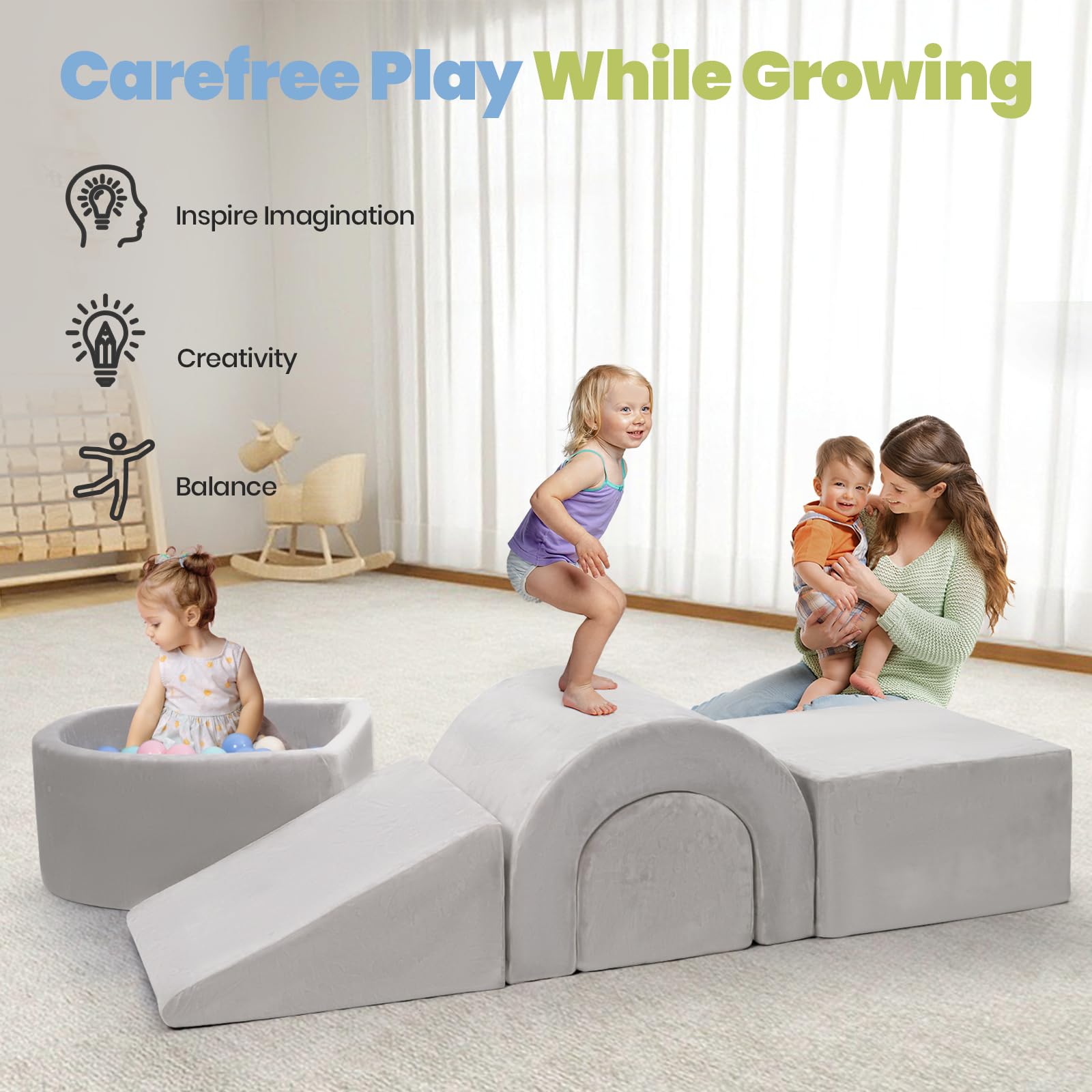 Rinnebbit foam wedge invites climbing with stable support