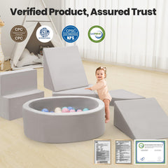 Rinnebbit stepping stair in gray supports toddler climbing confidence