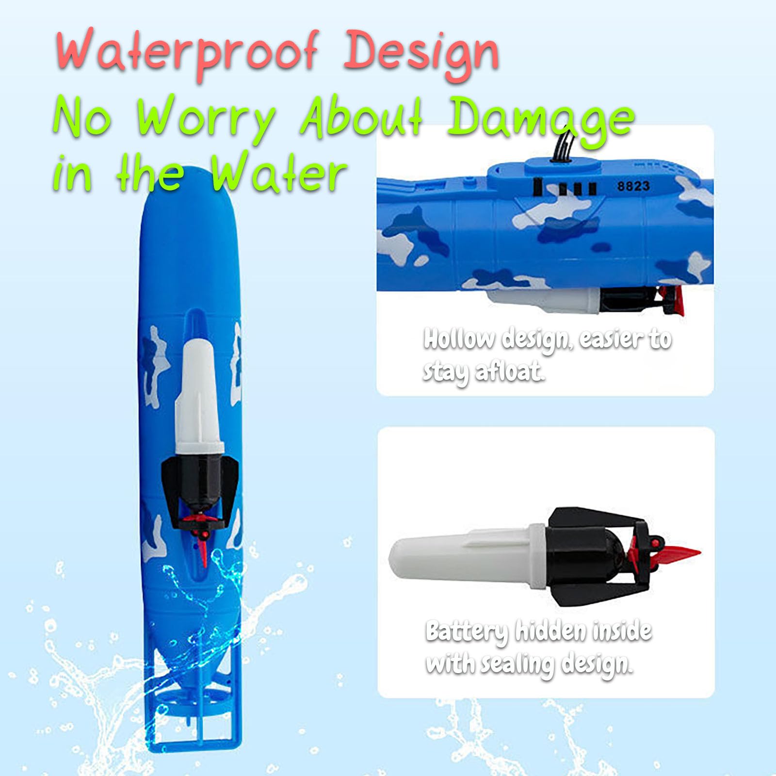 Rinnland submarine toy sinks and rises via vent-driven water entry.