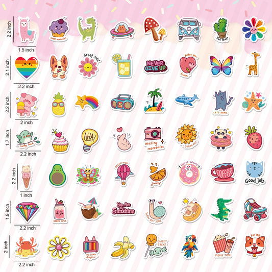 RINOLY kawaii vinyl stickers with variety patterns for creative decorating.