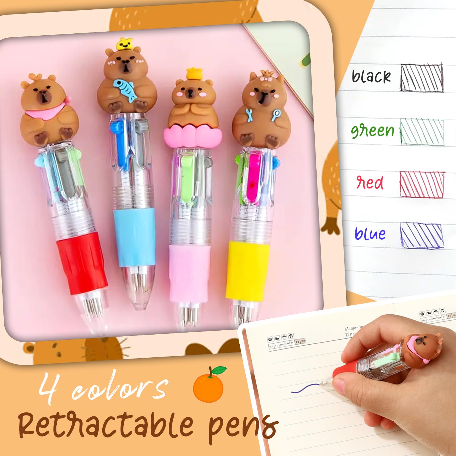 Rinziigo capybara stickers pack for notebooks and gift bags.