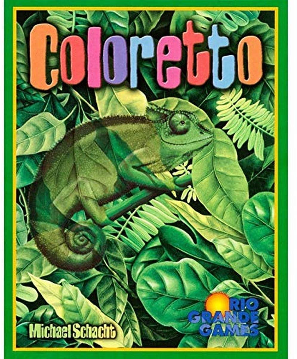 Rio Grande Games Coloretto card-supply scene emphasizes color strategy during play.