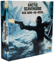 Rio Grande Games Arctic Scavengers box front showing immersive strategy setup