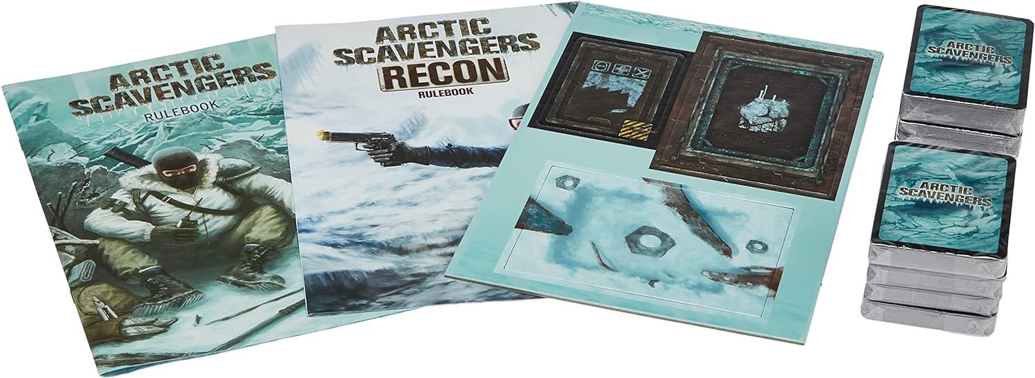 Rio Grande Games Arctic Scavengers plastic insert organizes cards for quick setup