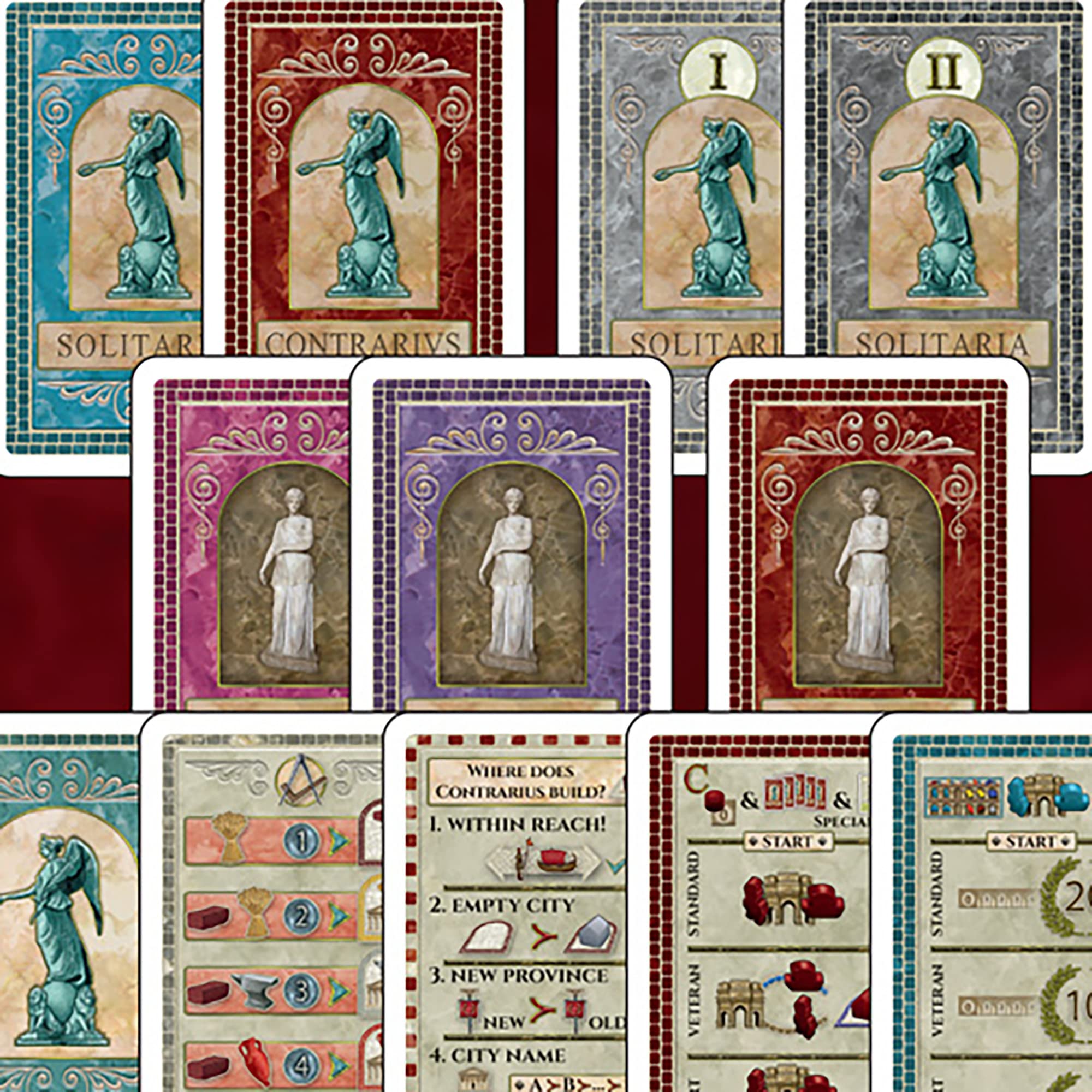 Rio Grande Games Concordia Solitaria expansion includes 77 pieces