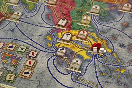 Rio Grande Games Concordia Venus Expansion components laid out for solo and two-player play