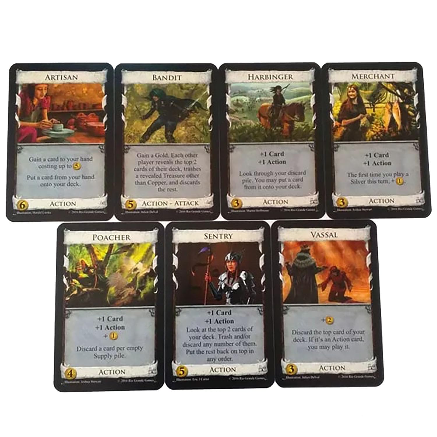 Rio Grande Games Dominion 2nd Edition play area shows compact table layout for 2–4 players.