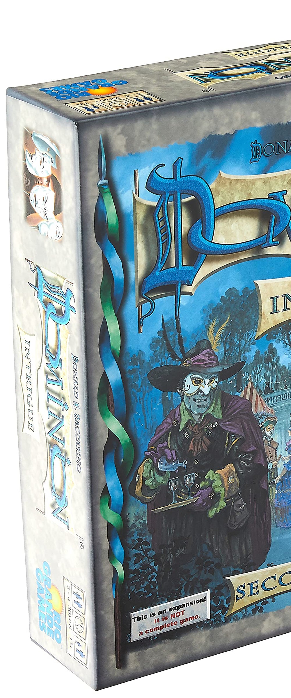 Rio Grande Games Dominion Intrigue 2nd Edition board layout highlights streamlined rules for faster setup.