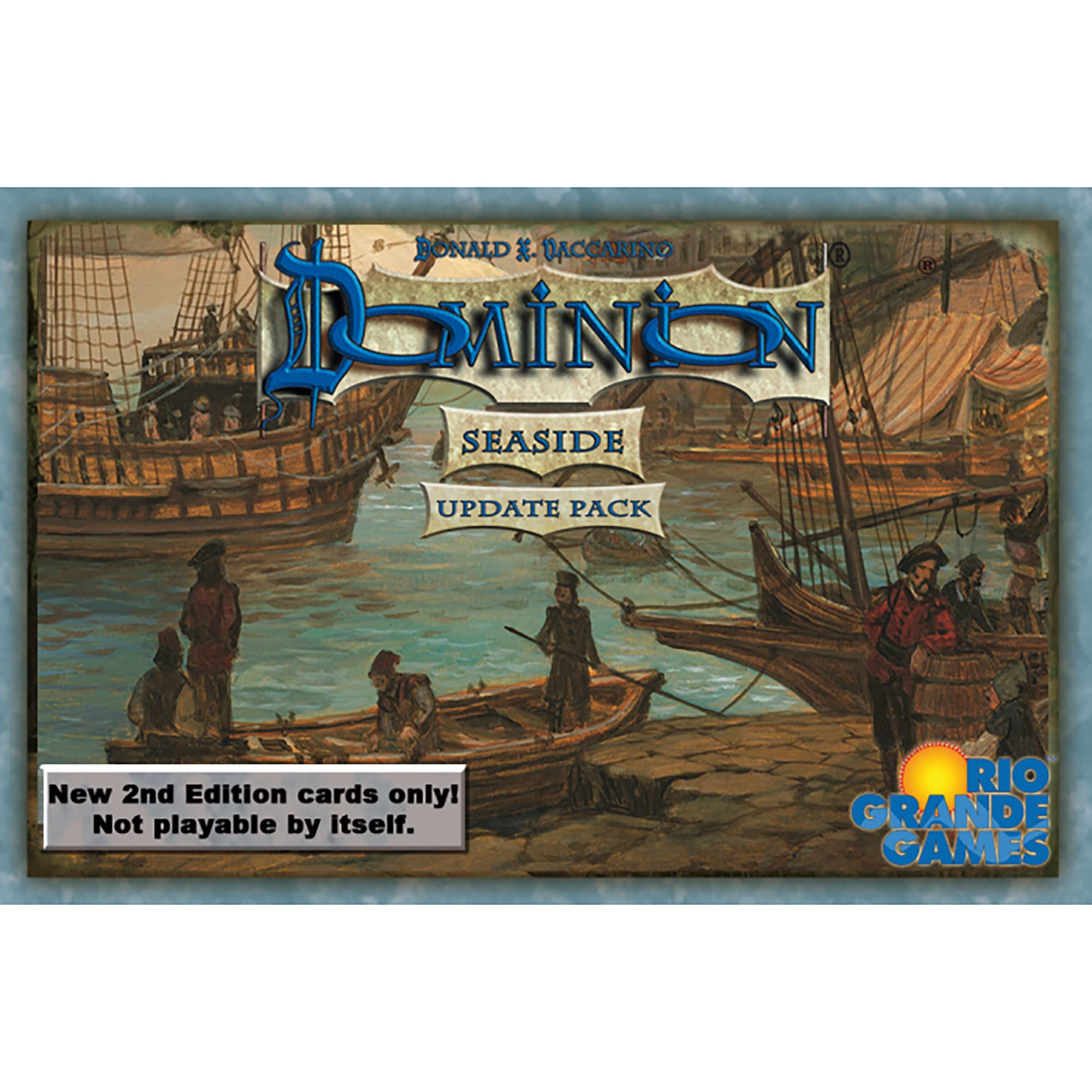 Rio Grande Games Dominion Seaside Update Pack card previews with 9 new cards ready to enhance your game