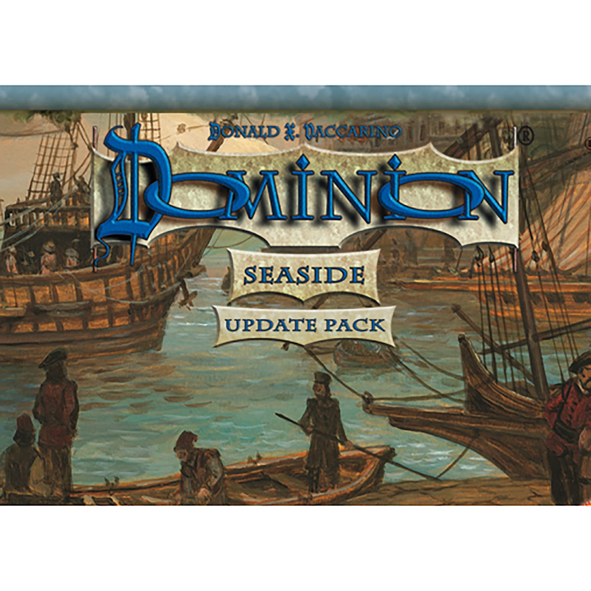 Rio Grande Games Dominion Seaside Update Pack packaging and contents, easy add-on for existing game