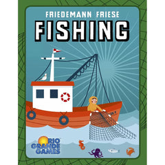 Rio Grande Games Fishing trick-taking cards showcased for strategic decision making.