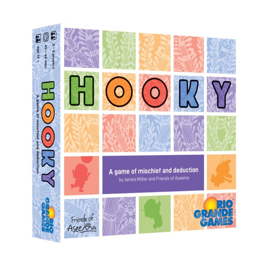 Hooky game cover by Rio Grande Games for engaging family deduction play.