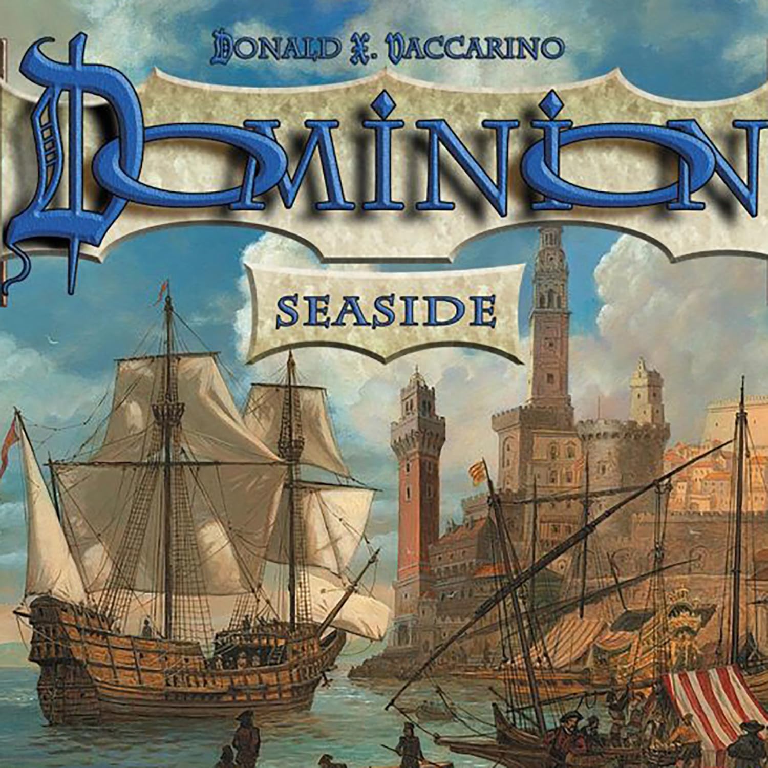 Rio Grande Games Seaside Second Edition artwork front highlights vibrant visuals for game nights.