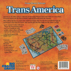 Rio Grande Games Transamerica components laid out for quick, intuitive setup