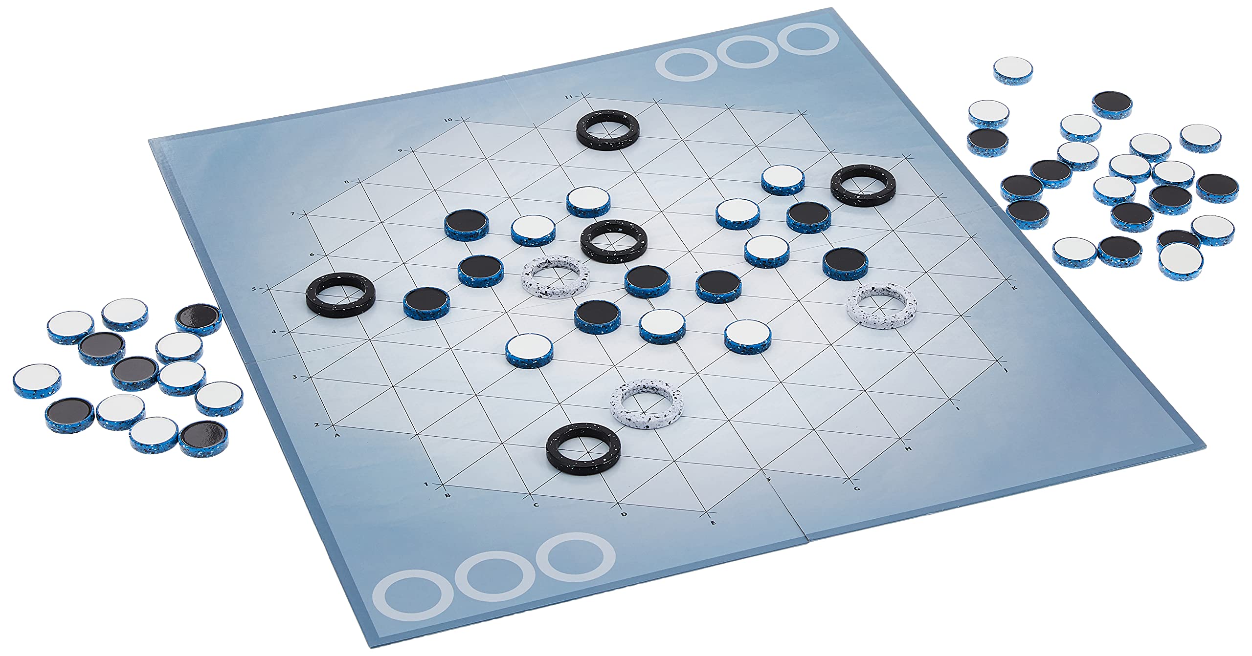 Rio Grande Games Yinsh board setup reveals a two-player abstract strategy moment.