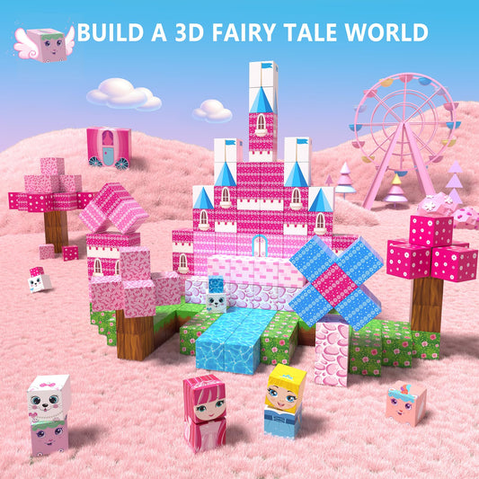 Riomuru bright-pattern blocks support colorful stacking adventures and creativity.