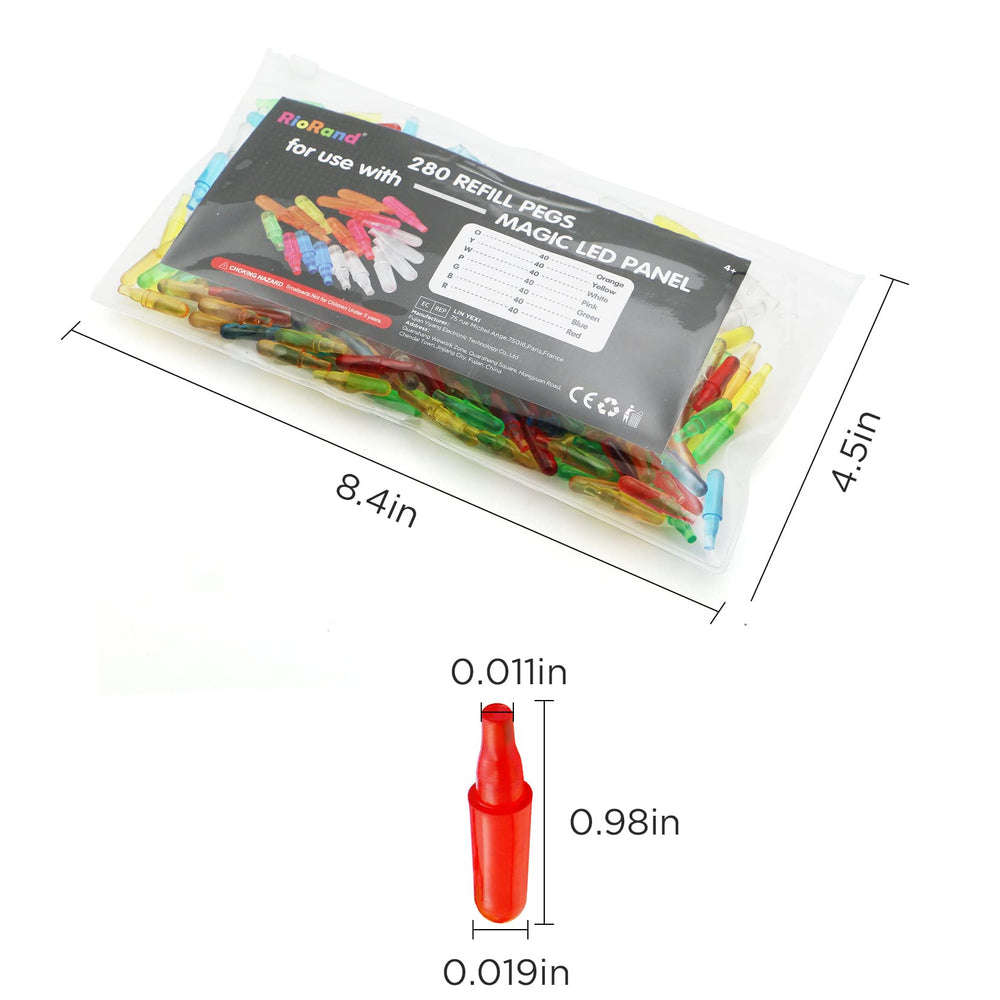 RioRand seven-color peg set with 40 pieces each supports bright designs