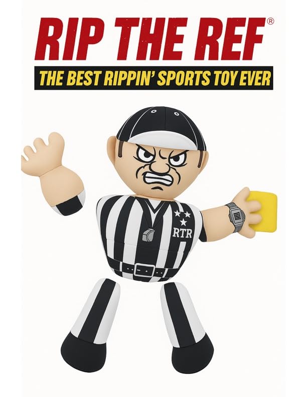Rip The Ref soft plush body ideal for playful venting at a tailgate.