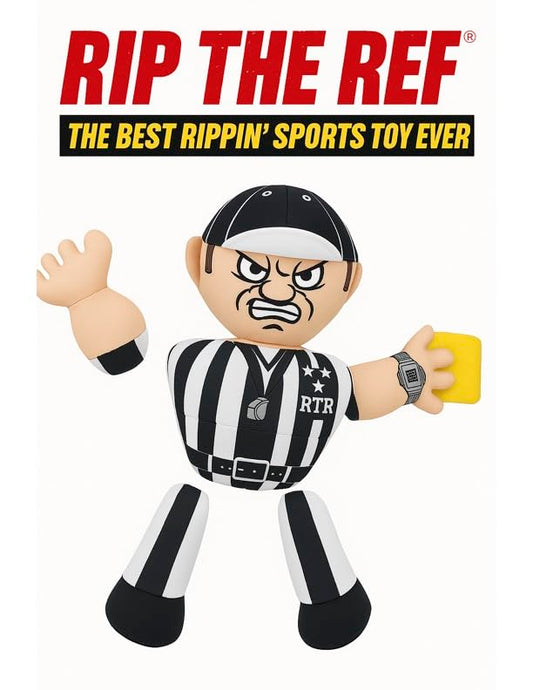 Rip The Ref soft plush body ideal for playful venting at a tailgate.