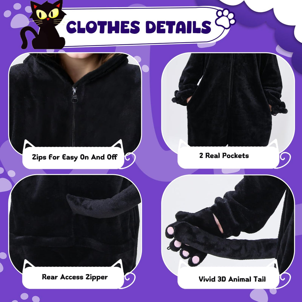 RISFUNIA Cat Costume embroidered patterns enrich the design.