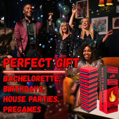 Risk It or Drink It bachelorette party scene with friends
