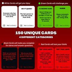 Risk It Or Drink It challenge card in hand elevates group energy.