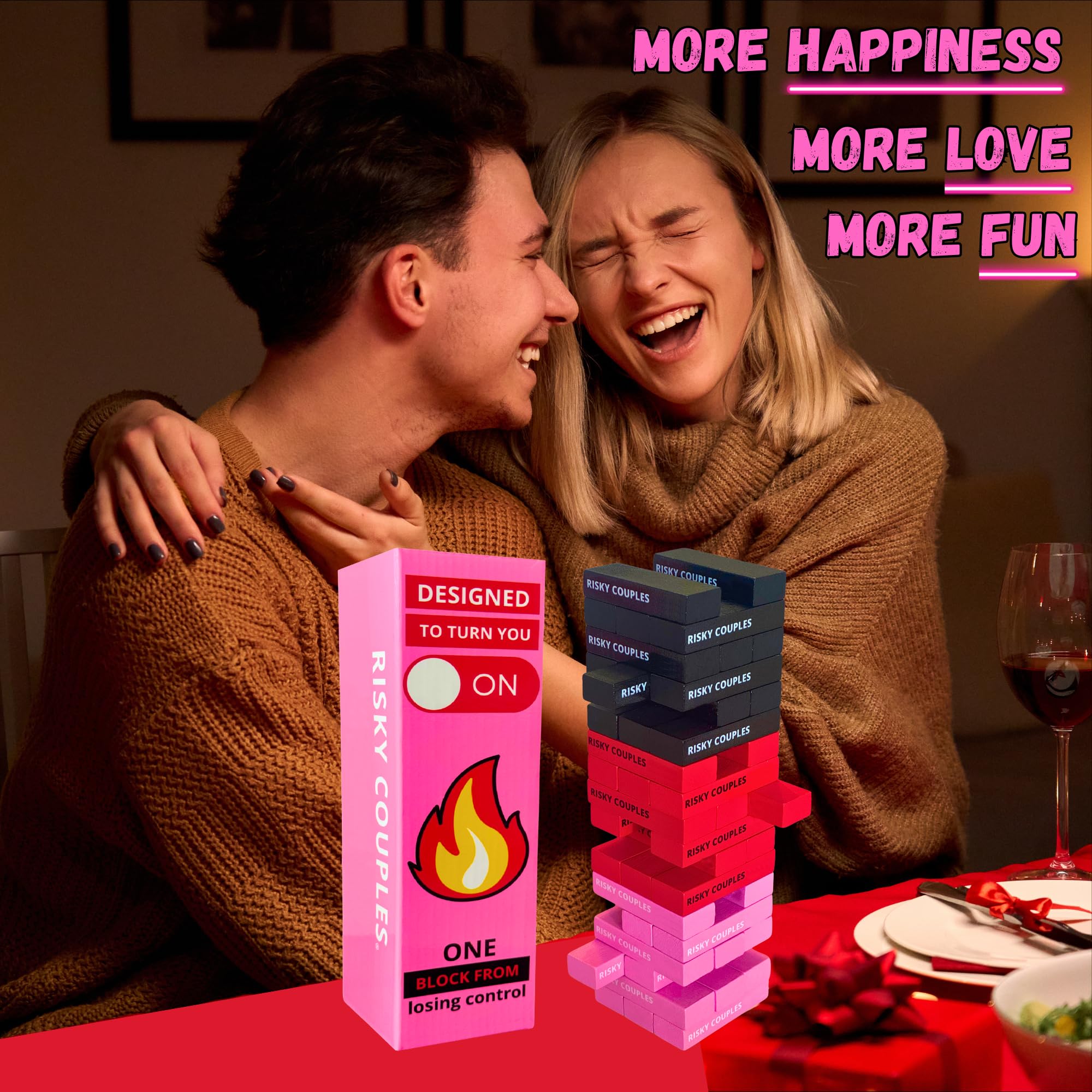 Risky Couples two-ways play option for private or group fun.
