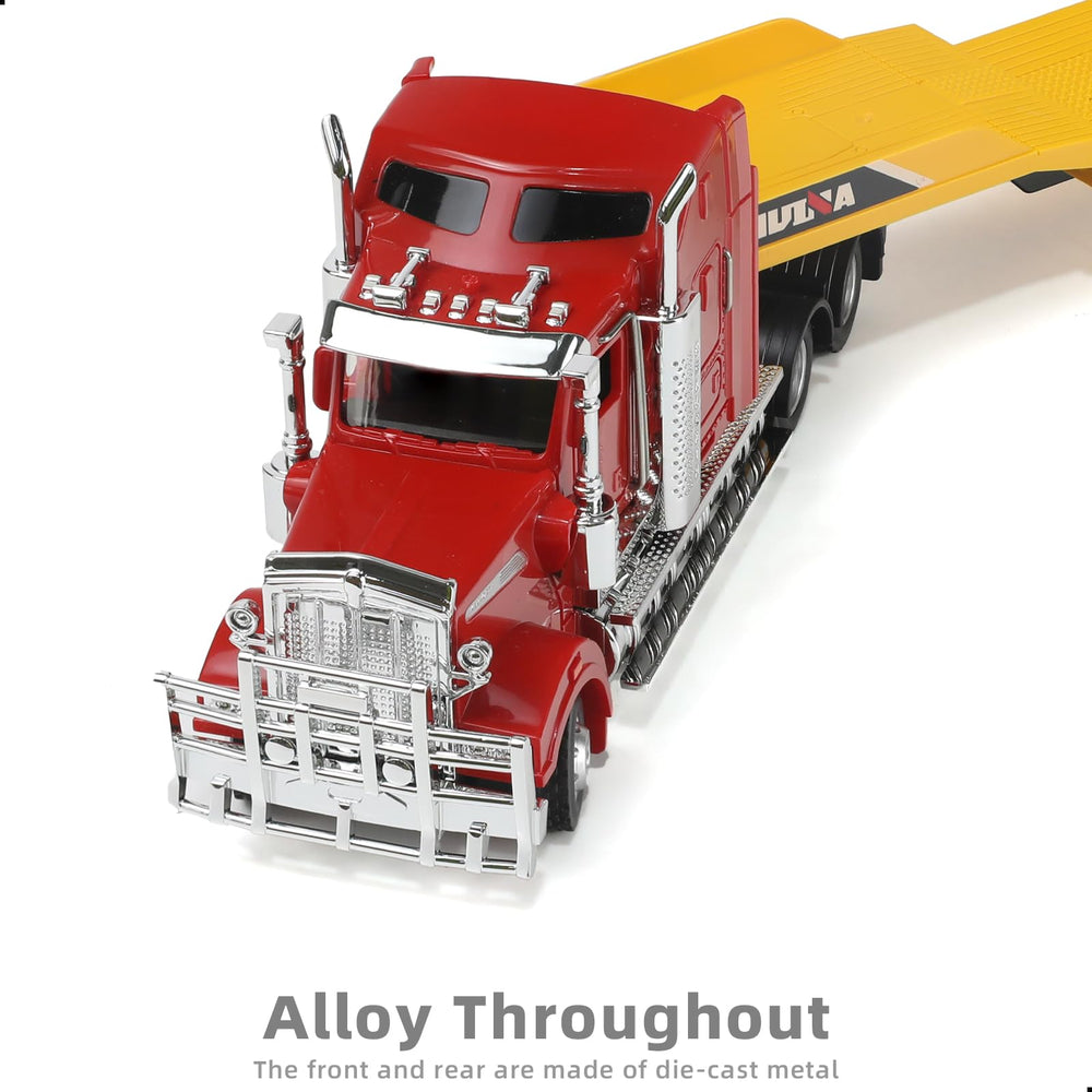 Risopen diecast metal Kenworth W900 captures authentic proportions and weight.