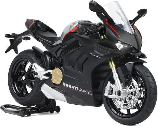Risopen Ducati V4S 1:12 model – front view highlights detailed aerodynamics for display.