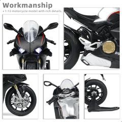 Risopen Ducati V4S 1:12 model – rear view features accurate taillight details.